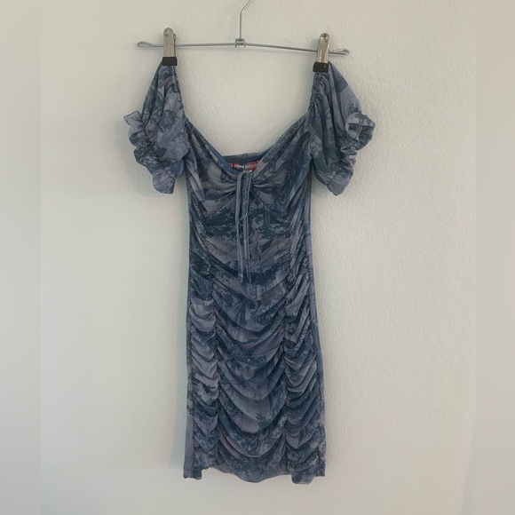 Urban Outfitters Off the Shoulder Mini Mesh Party Dress XS - Picture 4 of 7